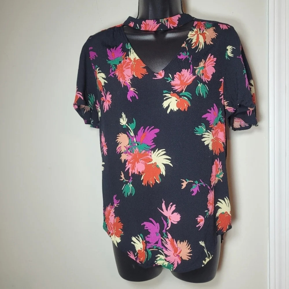 Maeve Floral Choker Blouse sz s